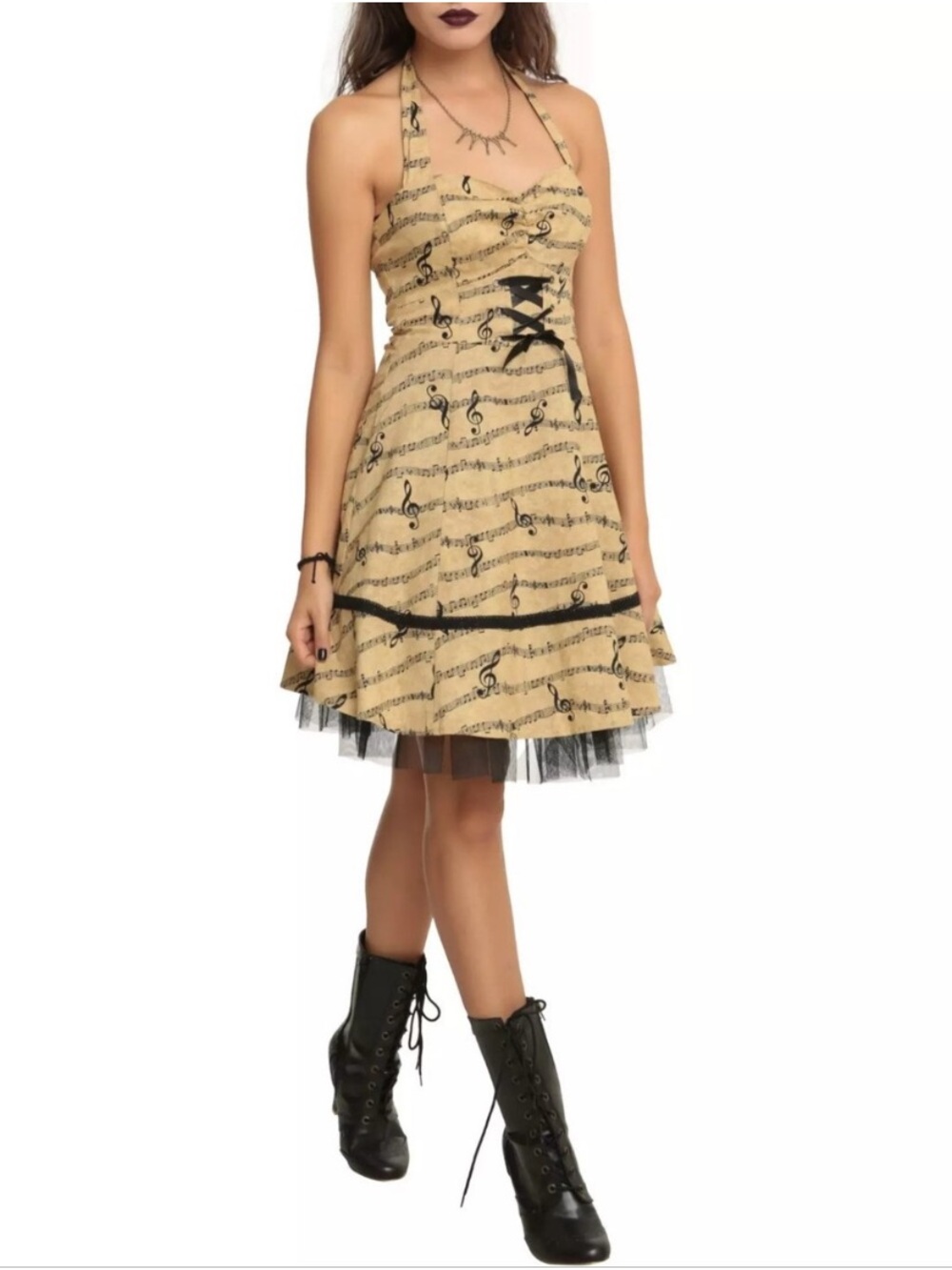 Hot Topic Music Note Tulle Dress size Medium